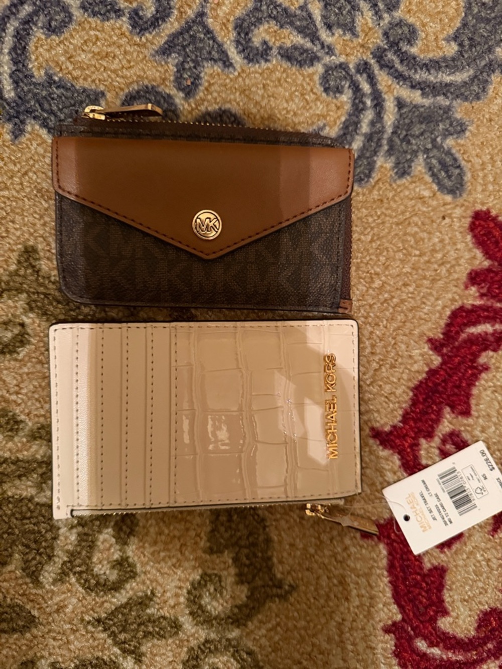 Michael Kors White Card Wallet and Brown Card Wallet Selling both together